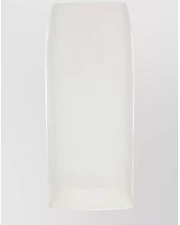 Sportmax - Luxe Silk Skirt With Deep Back Slit - Lyst