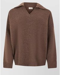 Weekend by Maxmara - Virgin Wool V-Neck Long-Sleeve Sweater - Lyst