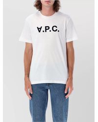 A.P.C. - Organic Cotton Logo-Print Short-Sleeve T-Shirt - Lyst