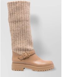 Gianvito Rossi - Stacked Heel Calf Leather Ankle Boots - Lyst