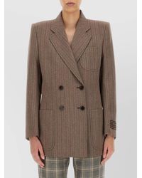 Gucci - Herringbone Double-Breasted Blazer - Lyst