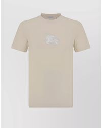 Burberry - Crew Neck Graphic Print T-Shirt - Lyst