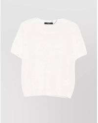 Weekend by Maxmara - Lightweight Round Neck Short Sleeve Top - Lyst