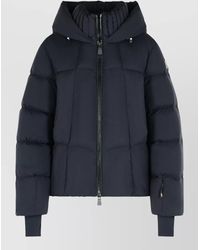 Moncler - Hooded Quilted Jacket Elasticated Cuffs - Lyst