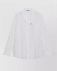 Prada - Shirt Style Top Collared Neck Long Sleeves - Lyst