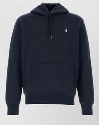 Polo Ralph Lauren - Cotton Blend Hooded Sweatshirt Front Pocket - Lyst