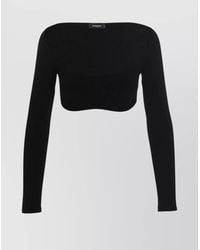 DSquared² - Ribbed Cropped Knitted Top - Lyst