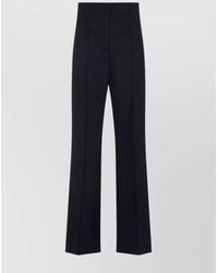 Prada - Virgin Wool High-Rise Wide-Leg Trousers - Lyst