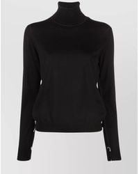 Maison Margiela - Ribbed Cuffs Wool Turtleneck Sweater - Lyst
