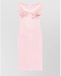 Magda Butrym - Floral Appliques Bustier Midi Dress - Lyst