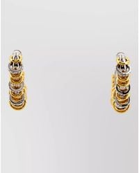 Rabanne - Brass Punk Xl Link Earrings - Lyst