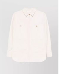 IRO - Cotton Shirt With Long Sleeves And Collar - Lyst