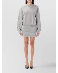 The Attico - Draped Cotton Mini Dress - Lyst