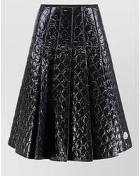 Moncler - Quilted Checked Midi A-Line Skirt - Lyst