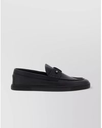 Christian Louboutin - Boat Round Toe Loafers With Metal Hardware - Lyst