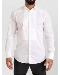 Dolce & Gabbana - Cotton Pleated Dress Shirt - Lyst