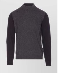 Maison Margiela - Wool High Neck Two Tone Sweater - Lyst