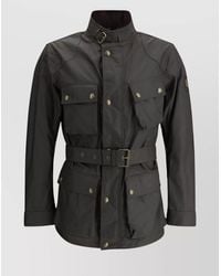 Belstaff - Utility Jacket With Belt And Epaulettes - Lyst