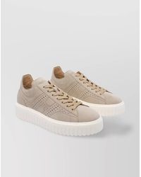 Hogan - Low Top Suede Sneakers H-Stripes - Lyst