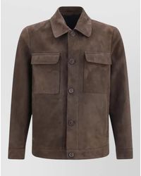 Salvatore Santoro - Leather Shirt Jacket - Lyst