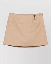 DUNST - Mini Skirt Belt Loops Straight Hem - Lyst