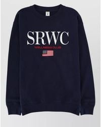 Sporty & Rich - Crew Neck Sweatshirt Embroidery Graphic Logo - Lyst