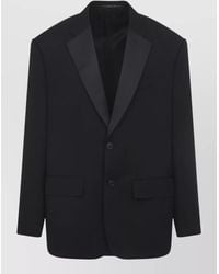 Balenciaga - Wool Oversized Single-Breasted Tuxedo Jacket - Lyst