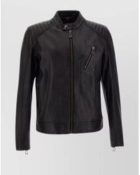Belstaff - Lamb Leather Racer Jacket - Lyst