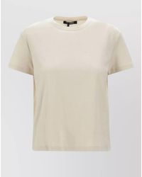 Max Mara - Short Sleeve Cotton T Shirt Crew Neck - Lyst
