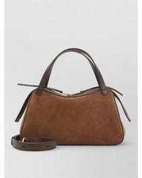 Jil Sander - Small Suede Leather Shoulder Bag - Lyst