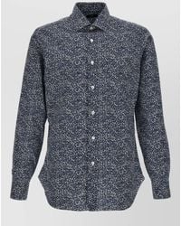 Barba Napoli - Printed Cotton Long-Sleeve Shirt - Lyst