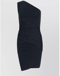 Patou - Cotton Asymmetric One-Shoulder Gathered Mini Dress - Lyst
