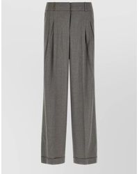Peserico - High Waist Tailored Wide Leg Trousers - Lyst