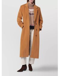 Isabel Marant - Wool Blend Single Breasted Coat - Lyst