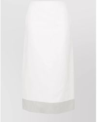 Sportmax - Silk Midi Straight Skirt - Lyst
