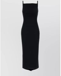 Givenchy - Draped Back Sleeveless Midi Dress - Lyst