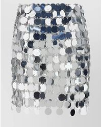 Rabanne - Layered Asymmetrical Skirt Metallic Sequins - Lyst