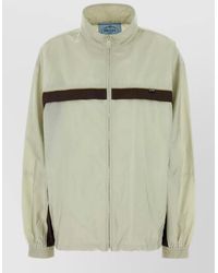 Prada - Renylon Windbreaker High Collar Elastic Cuffs - Lyst