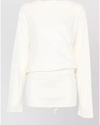 Jacquemus - Draped Cutout Boat Neck Long Sleeve Mini Dress - Lyst