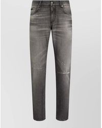 Dolce & Gabbana - Regular Fit Distressed Denim Pants Five Pockets - Lyst