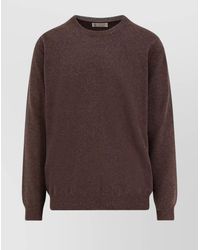 Brunello Cucinelli - Cashmere Crew-Neck Sweater Ribbed Finish - Lyst