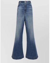 7 For All Mankind - Wide Leg Denim Pants Belt Loops - Lyst