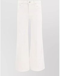 Mother - Denim High-Rise Wide-Leg Flared Trousers - Lyst