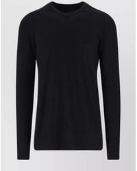 Rick Owens - Long Sleeve V-Neck Crewneck Sweater - Lyst