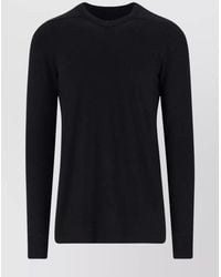 Rick Owens - Long Sleeve V-Neck Crewneck Sweater - Lyst