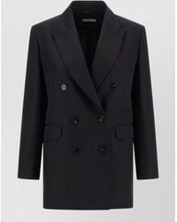 Alberto Biani - Linen Viscose Blazer Jacket Button Cuffs Lapels - Lyst