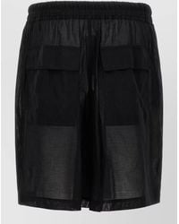 Rick Owens Cotton Nylon Cargo Bela Shorts in Black for Men | Lyst
