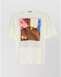 Jil Sander - Printed Cotton Crew-Neck Short-Sleeve T-Shirt - Lyst