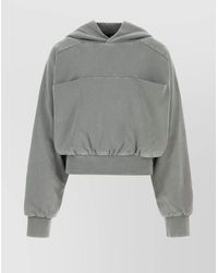 Entire studios - Cropped Cotton Sweatshirt - Lyst