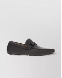Ferragamo - Pebbled Leather Loafers - Lyst